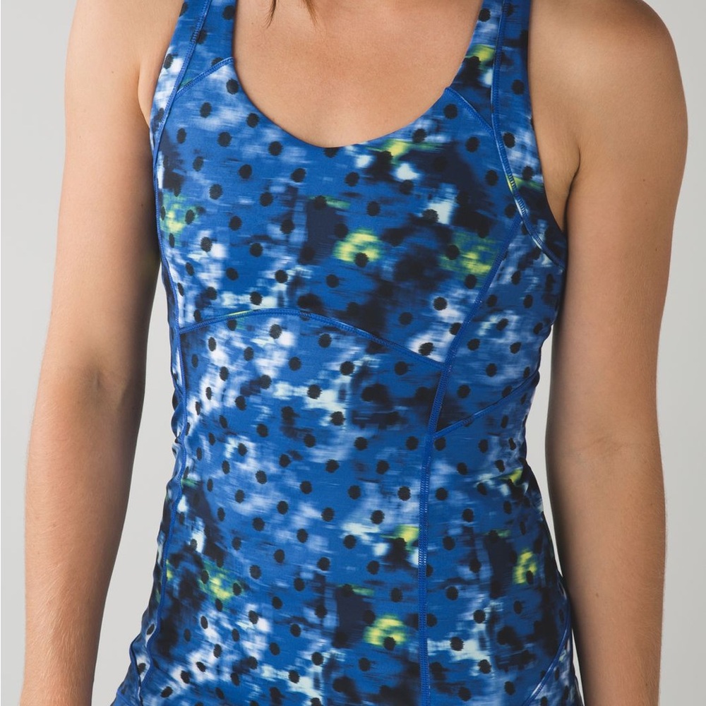 Lululemon Kanto Catch Me Tank Windy Blooms Saphire Blue Multi